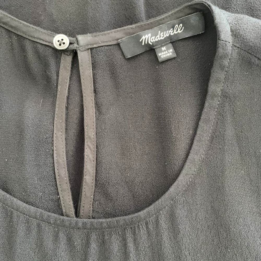Madewell Sleeveless Black Peplum Top Size M - Picture 4 of 4